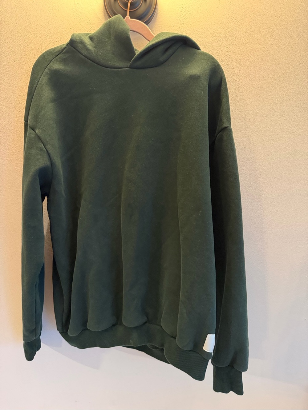 Vuori Forest Green Pullover Hoodie Medium S#VW2002 Boxy Fit Pre-owned